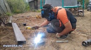 Откатные ворота на винтовых сваях себе домой