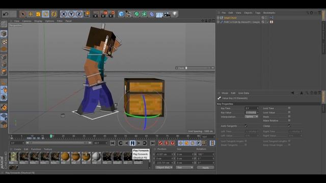 Урок анимации: открытие сундука + динамика // Cinema 4D, майнкрафт // КОНКУРС смотреть онлайн