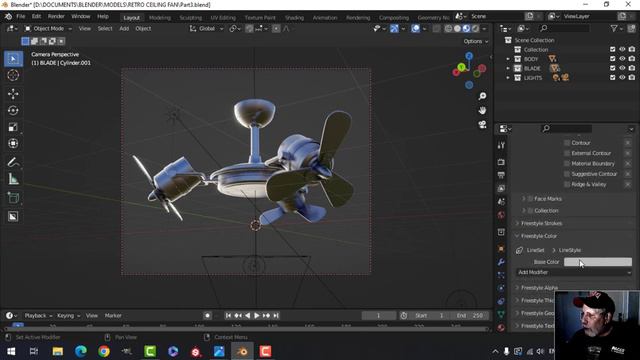 BLENDER_ RETRO CEILING FAN (PART 3) смотреть онлайн