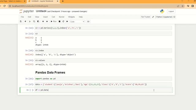 Pandas Data Frames смотреть онлайн