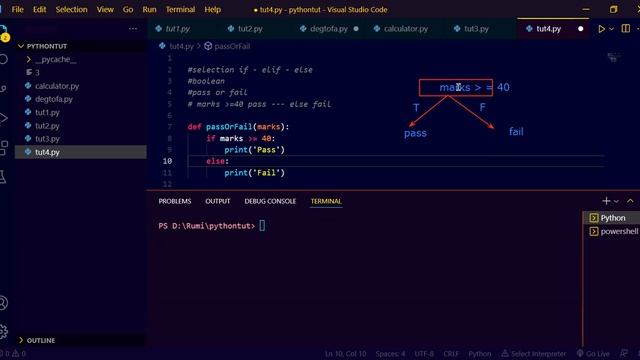 Python 6 : Conditional Control Structure смотреть онлайн