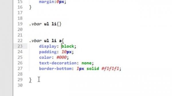 Vertical Menu using HTML and CSS