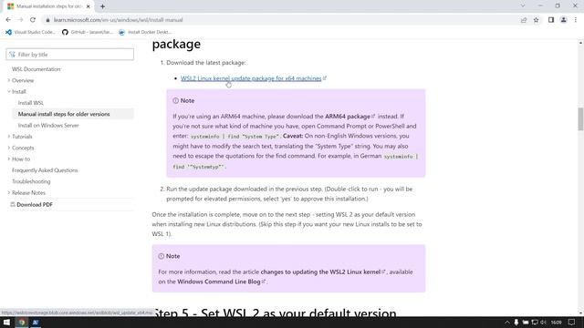 Docker Desktop requires a newer WSL kernel version. What should you do? смотреть онлайн