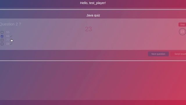 Quiz App(Java servlet + Material Design Light) смотреть онлайн
