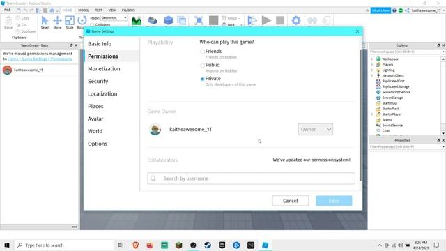 How To Enable Team Create On Roblox Studio! Build Games With Your Friends! [2021] смотреть онлайн