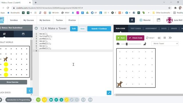 Make a Tower I CodeHS смотреть онлайн