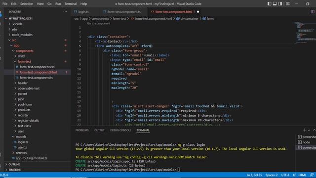 (22) Model angular - Binding Data to a model - Angular Forms شرح смотреть онлайн
