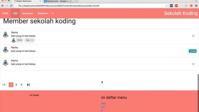 membuat footer смотреть онлайн