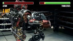 Atom vs. Twin Cities WITH HEALTHBARS | HD | Real Steel