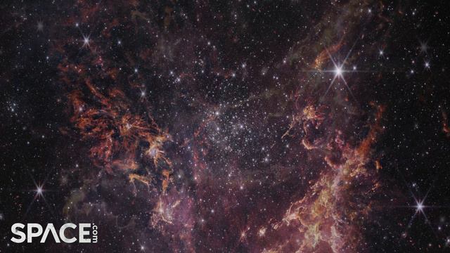 James Webb Space Telescope snaps 'dynamic star-forming region' - 4K zoom-in смотреть онлайн