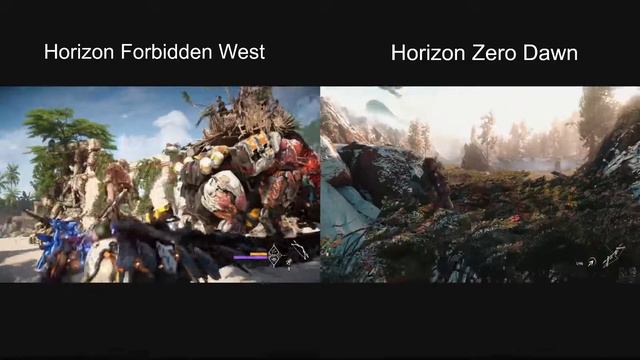 Horizon Forbidden West Gameplay Trailer vs Horizon Zero Dawn E3 2015 Trailer Graphics Comparison смотреть онлайн