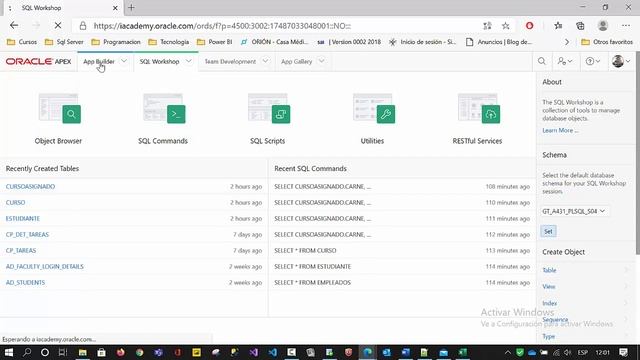 Creación de Base de Datos en Oracle APEX e Interfaz de usuario смотреть онлайн