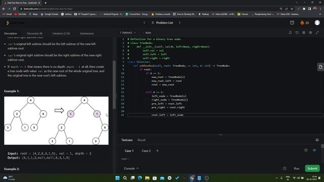 623. Add One Row to Tree || Python || LeetCode смотреть онлайн