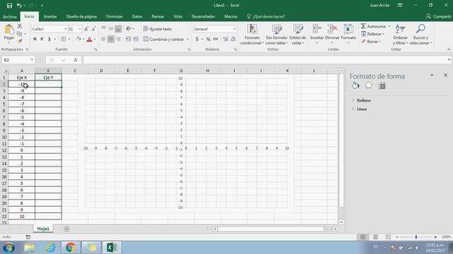 CÓMO GRAFICAR UN PLANO CARTESIANO EN EXCEL 2013 - 2016. Descargar plantilla gratis. смотреть онлайн