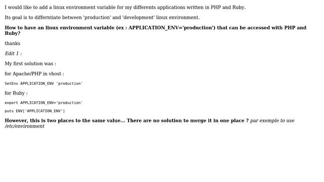 How to add a linux environment variable for different language (PHP or RUBY)? (2 Solutions!!) смотреть онлайн