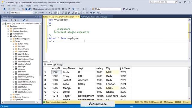 Like Command in SQL with example | Wildcard Characters | Hindi смотреть онлайн