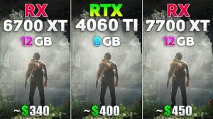 RX 7700 XT vs RTX 4060 Ti vs RX 6700 XT  тест сравнение в 8 играх