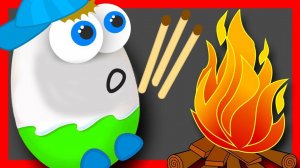 ВЕСЁЛАЯ СЕМЕЙКА  Живые Яйца Сюрпризы. СПИЧКИ ДЕТЯМ НЕ ИГРУШКИ