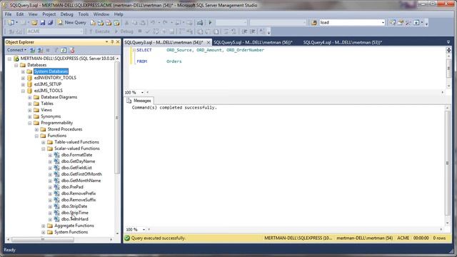 SQL SERVER USER DEFINED FUNCTION EXAMPLE PART 1 смотреть онлайн