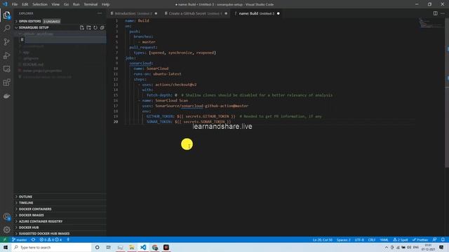 Sonarcloud scan integration using Github action workflow | DevSecOps | Security #automation #github смотреть онлайн