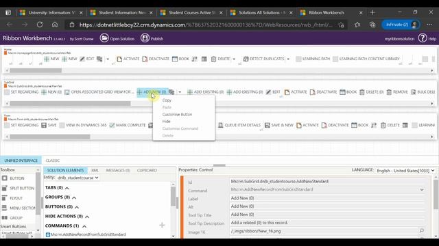 Hide or Display Sub-grid Button on form | Entity Rule in Ribbon Button | Dynamics CRM 365 смотреть онлайн