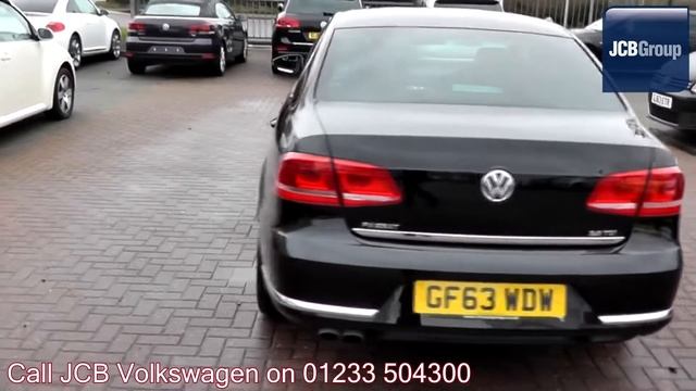 2013 Volkswagen Passat 2.0 TDI Sport BlueMotion Black GF63WDW for sale at JCB VW Ashford смотреть онлайн