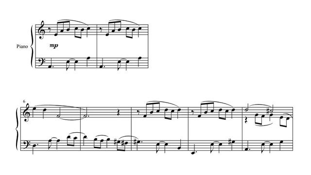 M.Tariverdiev - intermezzo Piano Sheet смотреть онлайн