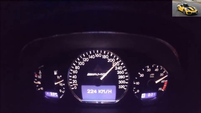 Mercedes W210 E55 AMG 280 km\h Top Speed Acceleration смотреть онлайн