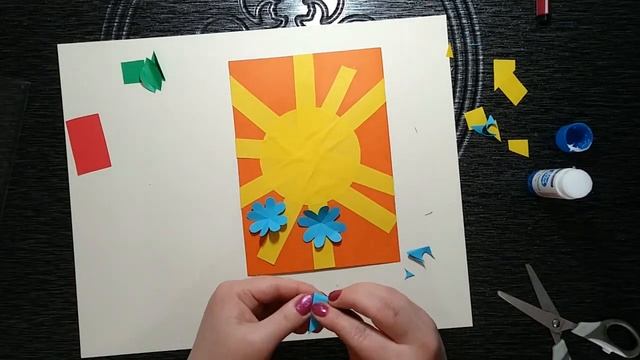 Изостудия Вдохновение, мастер-класс аппликация к 1 МАЯ, педагог Долгополова А.В.