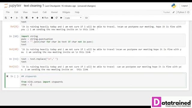 text cleaning 1 for text dataset(python) смотреть онлайн