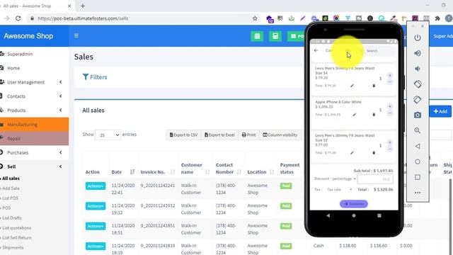 UltimatePOS - Mobile Application | Point of sales Mobile app | Android | iOS смотреть онлайн