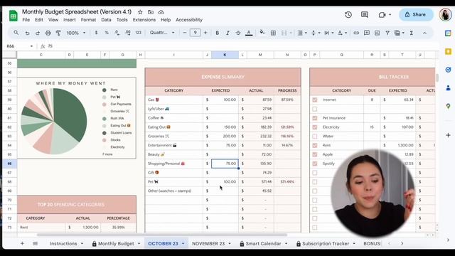 NOVEMBER BUDGET WITH ME | new spreadsheet, expenses, etc смотреть онлайн