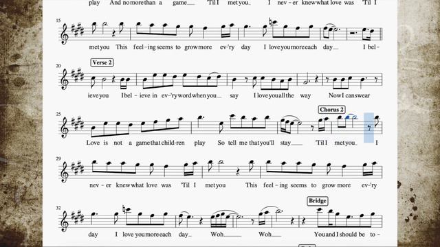 Till I Met You - Bb (Tenor/Soprano) Sax смотреть онлайн