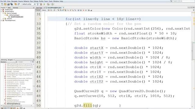 Java 2D 6A: Using QuadCurve2D with fill смотреть онлайн