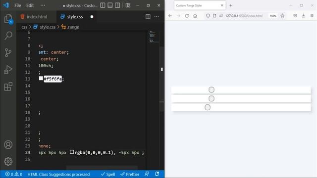 Custom range slider using HTML and Css. || How to create custom range slider using htmt and css. смотреть онлайн
