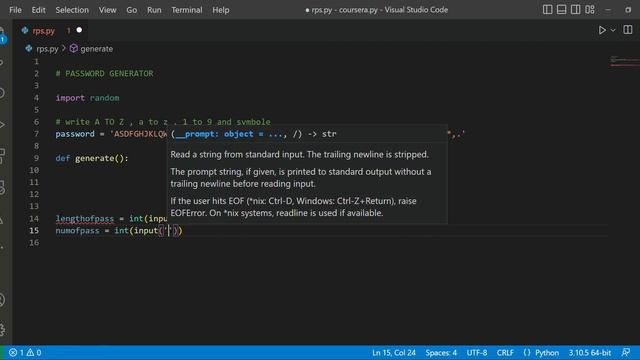 Password generator in python смотреть онлайн