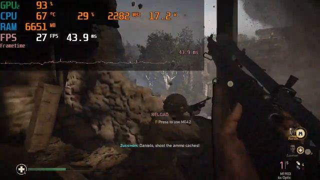 Call of Duty: WWII: Intel i5-1035G1 + Intel UHD Graphics смотреть онлайн