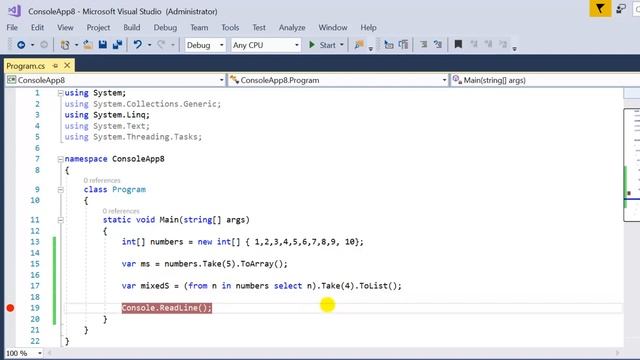 (#26) Take in LINQ | LINQ tutorial for beginners смотреть онлайн