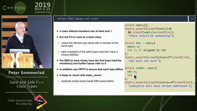 C++Now 2019: Peter Sommerlad “Sane and Safe C++ Class Types” смотреть онлайн