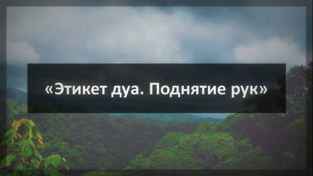 Ринат Абу Мухаммад «Этикет дуа. Поднятие рук» смотреть онлайн