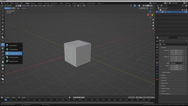 Секреты инструмента Extrude ОБЗОР в Blender