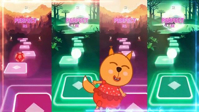 Dance Game - Raccoons learns kids to dance - Tiles Hop@RaccoonsFunny смотреть онлайн