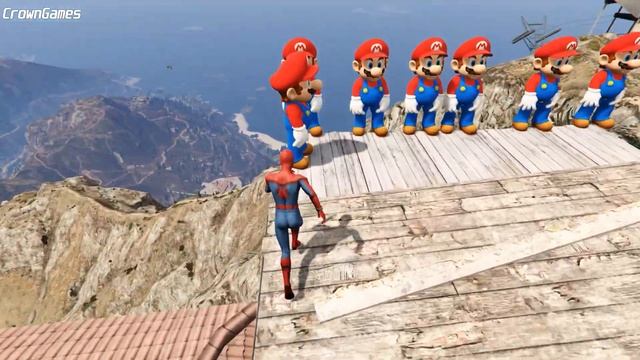 GTA 5 Spiderman vs Mario Epic Ragdolls Ep.20 (Euphoria Physics, Funny Moments) смотреть онлайн