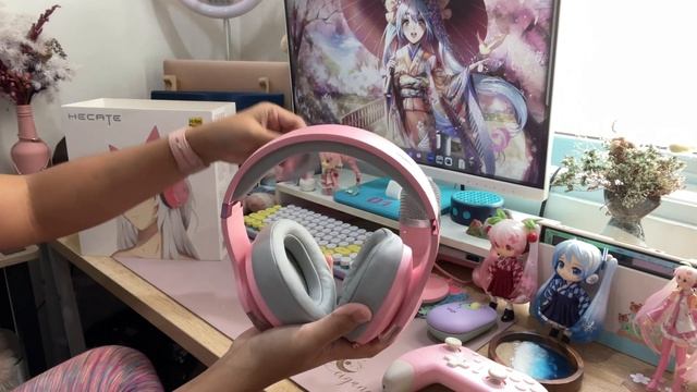 ? Unboxing the pink wireless cat headphones Hecate G5BT ? смотреть онлайн