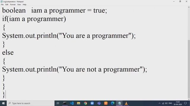 Logical operators in java The not! operator смотреть онлайн