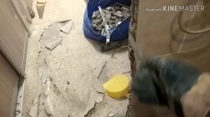 Откосы из бетона  .  Как расширить проем в ванне ?