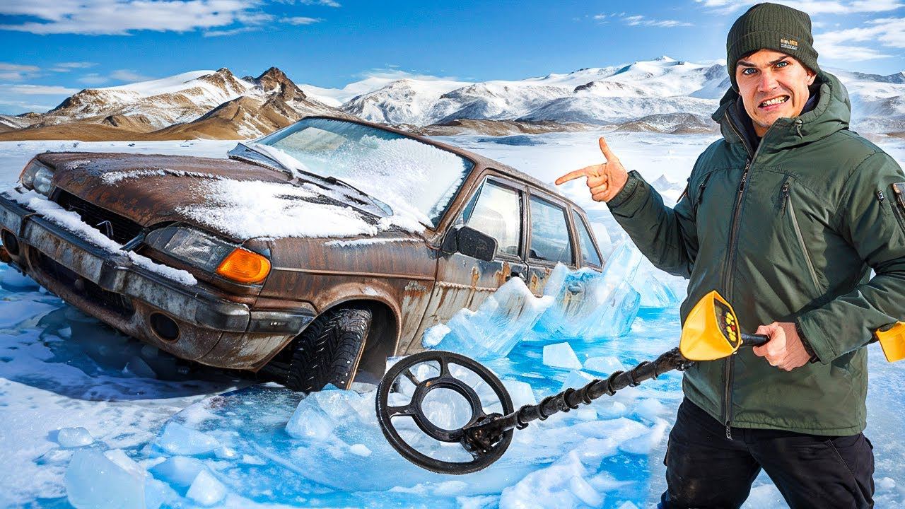 Оживляем АВТОМОБИЛЬ, который нашли ВО ЛЬДАХ! Он провалился под лёд! смотреть онлайн