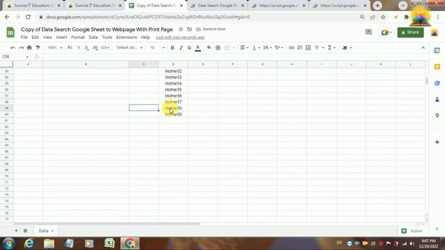 How to Google Sheet Data Search on Web page with Page Print by Web app Script смотреть онлайн