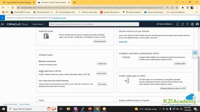 OCI Services and Identity Domain | OCI | K21Academy смотреть онлайн