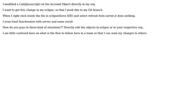 Salesforce: How to track changes to Objects in Eclipse/Git? смотреть онлайн